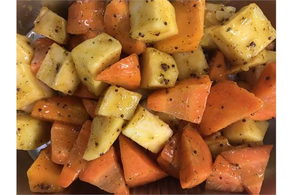 Honey Carrots and Parsnips with Mustard and Spices