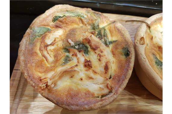Chicken & Spinach Quiche