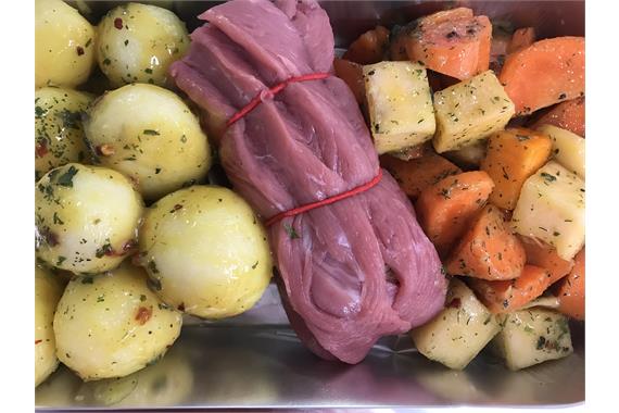 Stuffed Pork Steak Dinner