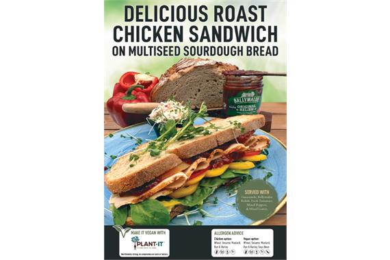 Delicious Roast Chicken Sandwich on Multiseed Bread