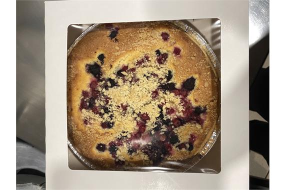 Berry Crumble Topped Madeira Tart