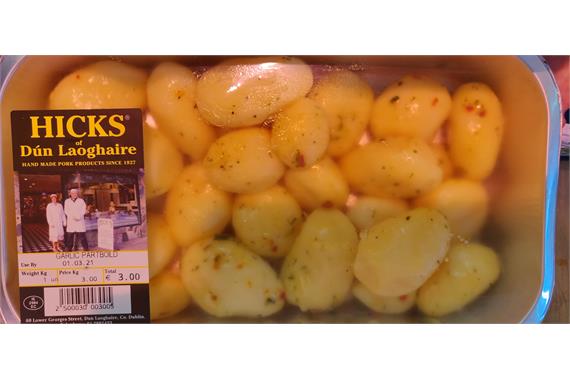 Garlic Part Boiled Potatoes